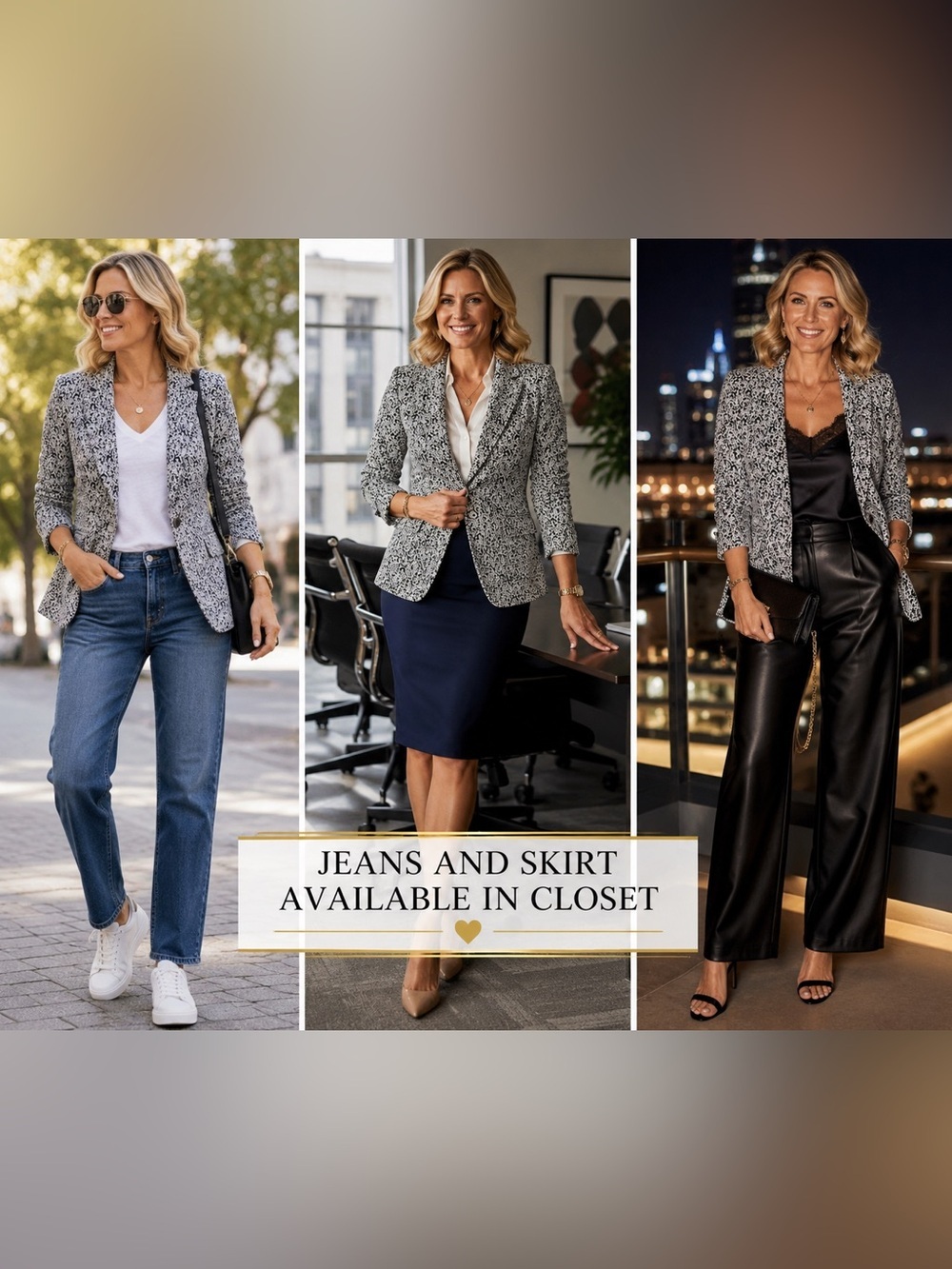 Lafayette 148 New York Navy & White Textured Print Blazer Jacket Size 6 Career L